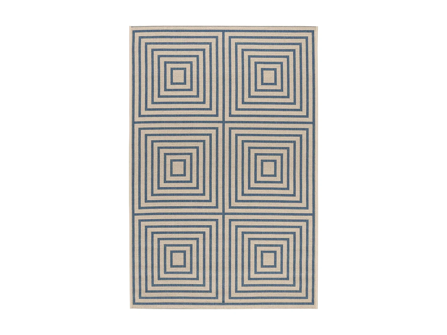 Tapis Neutre/Bleu 122 X 183 cm - Ravello