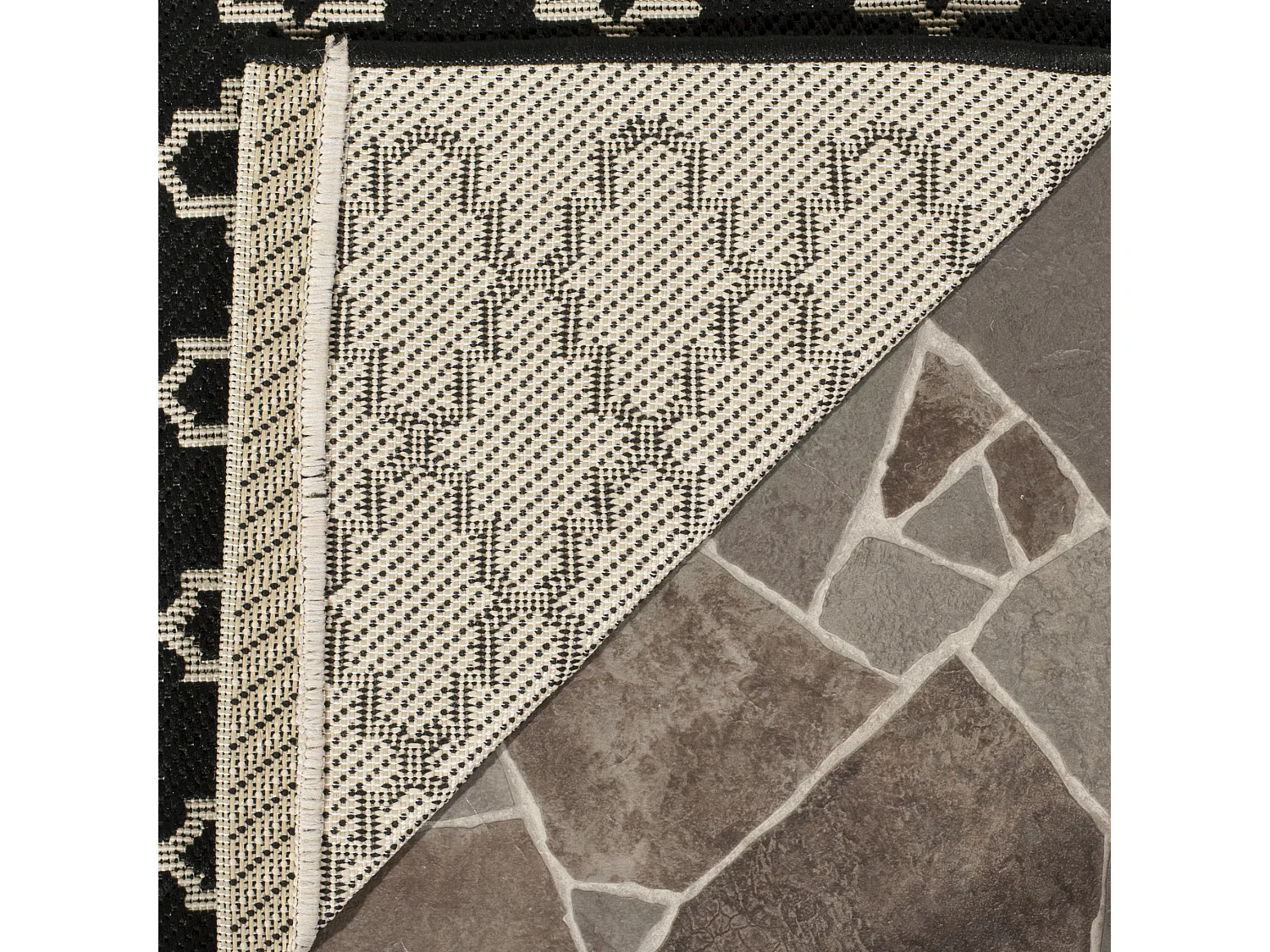 Tapis Noir/Neutre 122 X 170 cm - Zinnia