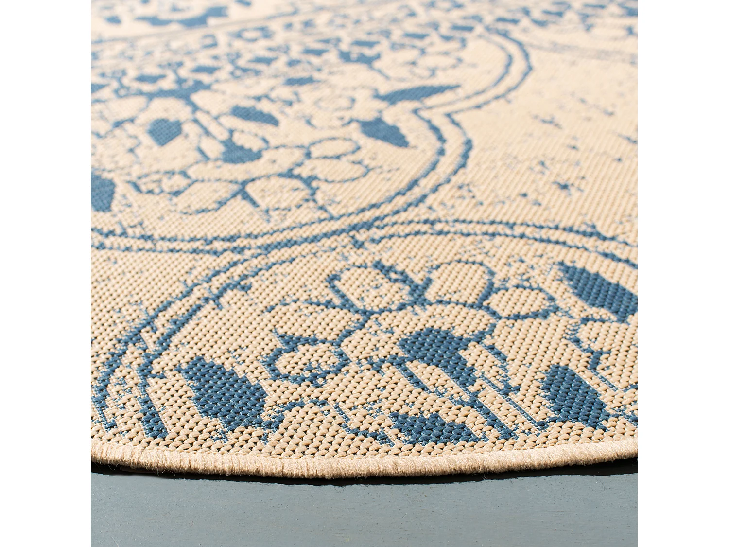 Tapis Bleu/Neutre 91 X 152 cm - Borano