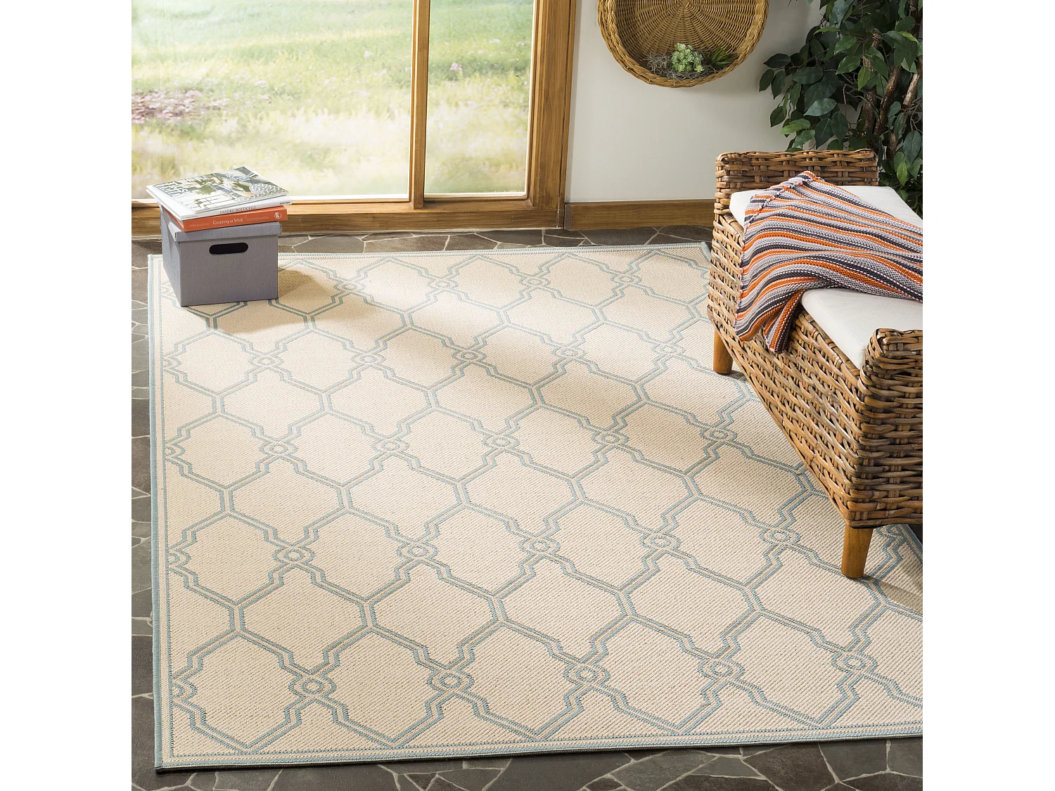 Tapis Bleu/Neutre 122 X 183 cm - Nerano