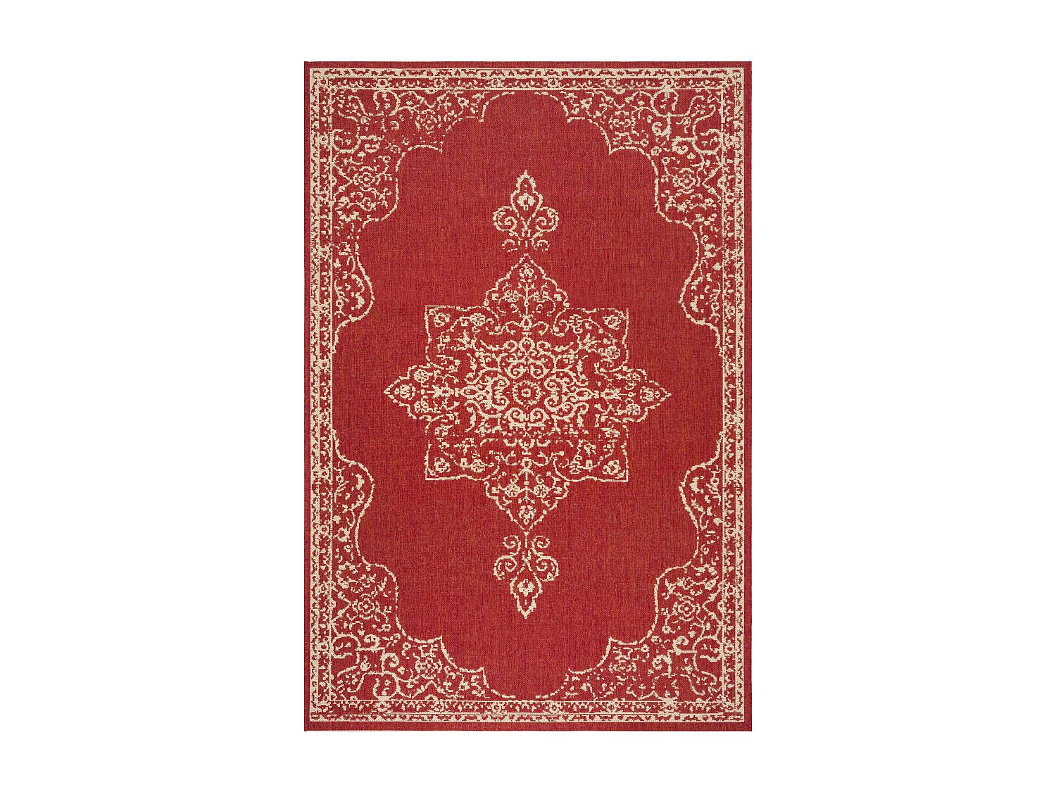 Tapis Rouge/Neutre 122 X 183 cm - Tropea