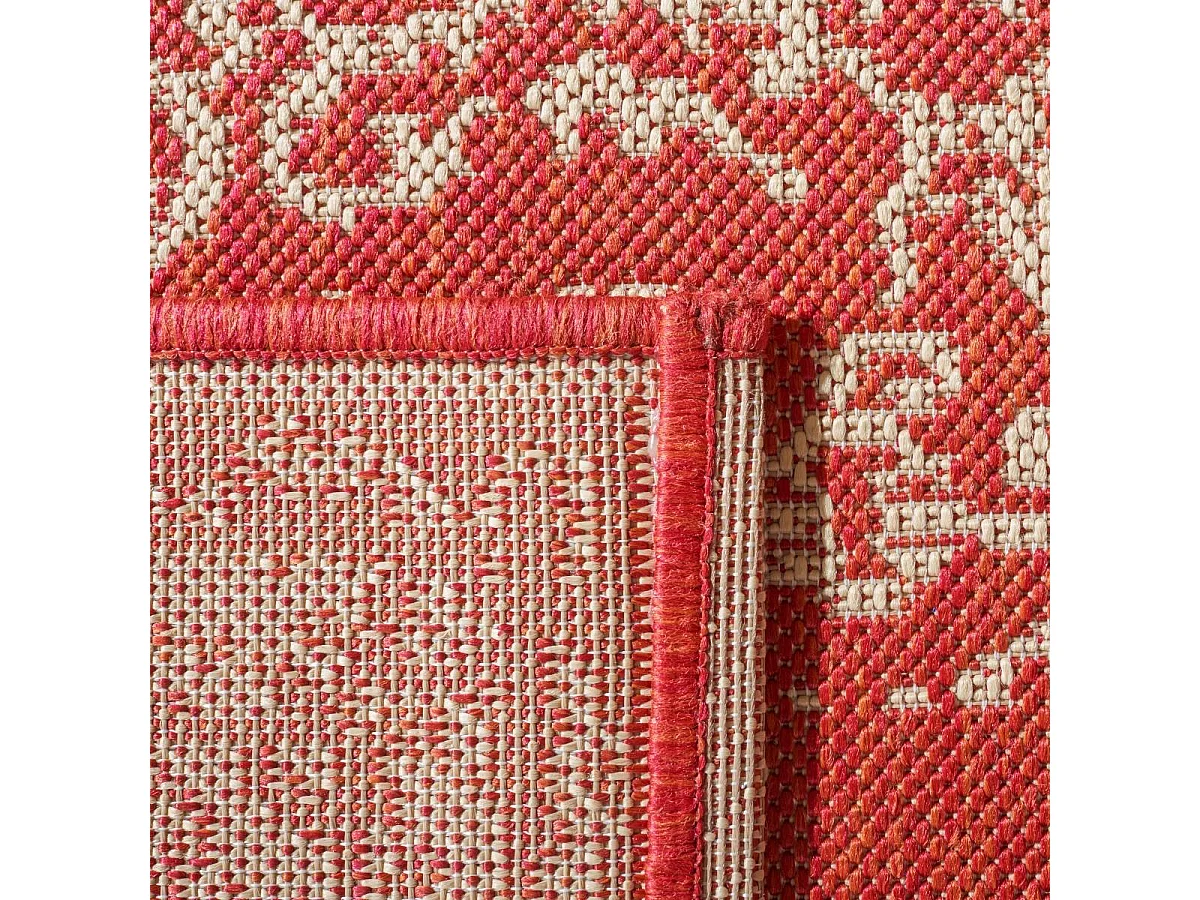 Tapis Rouge/Neutre 122 X 183 cm - Tropea