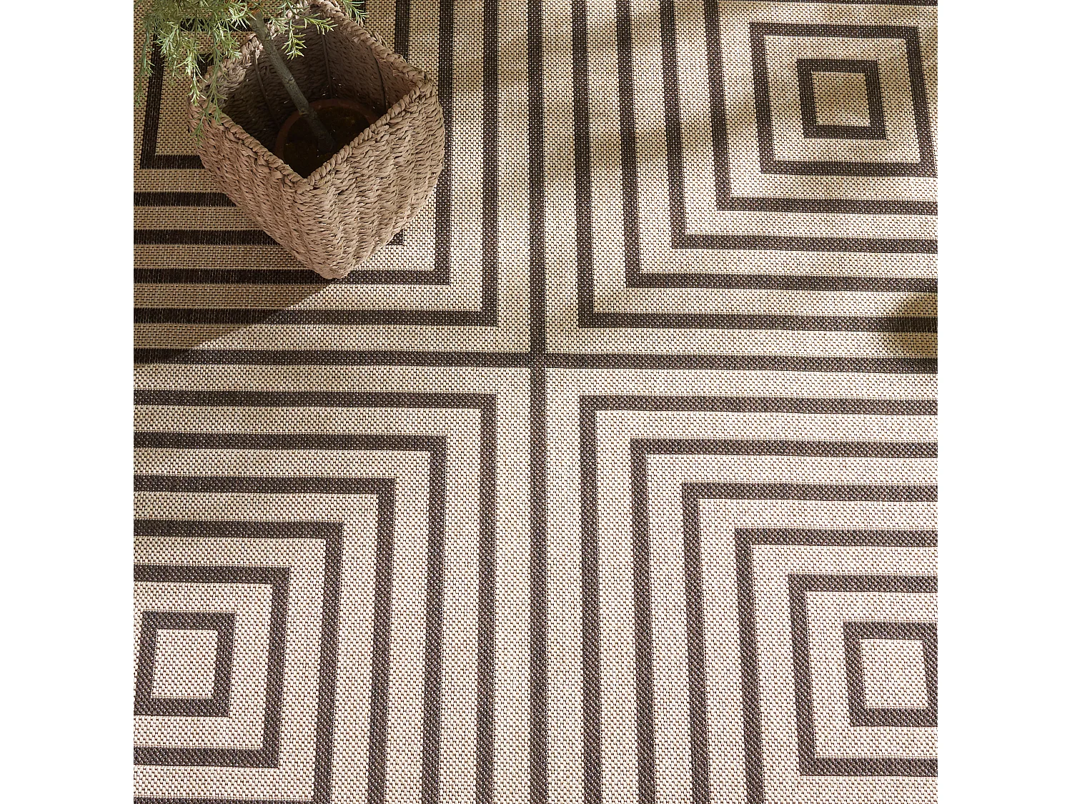 Tapis Neutre/Marron 91 X 152 cm - Ravello