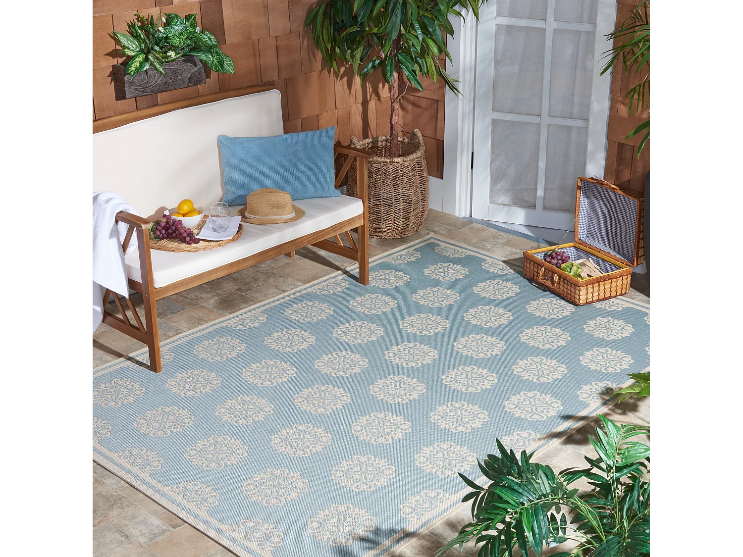 Tapis Bleu/Neutre 122 X 183 cm - Sorelle