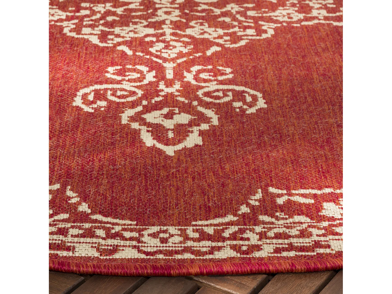 Tapis Rouge/Neutre 91 X 152 cm - Tropea