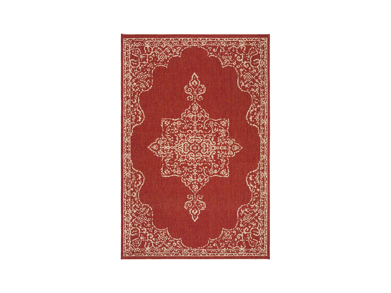 Tapis Rouge/Neutre 91 X 152 cm - Tropea
