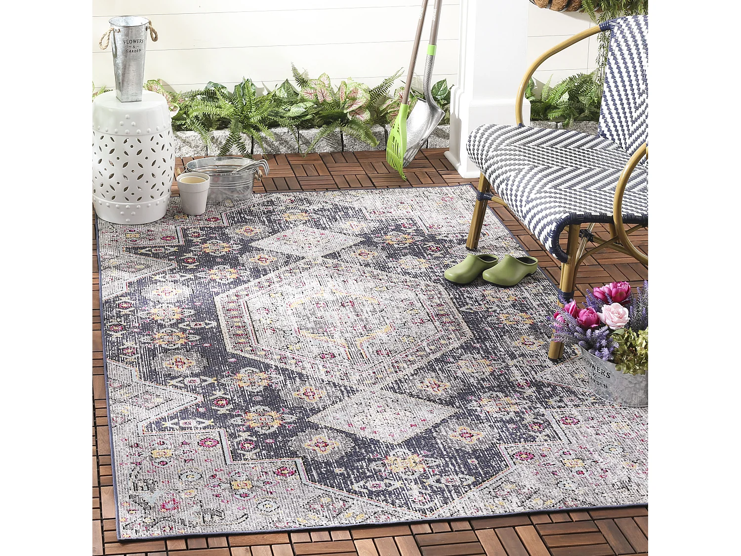 Tapis Noir/Multicolore 122 X 183 cm - Annik