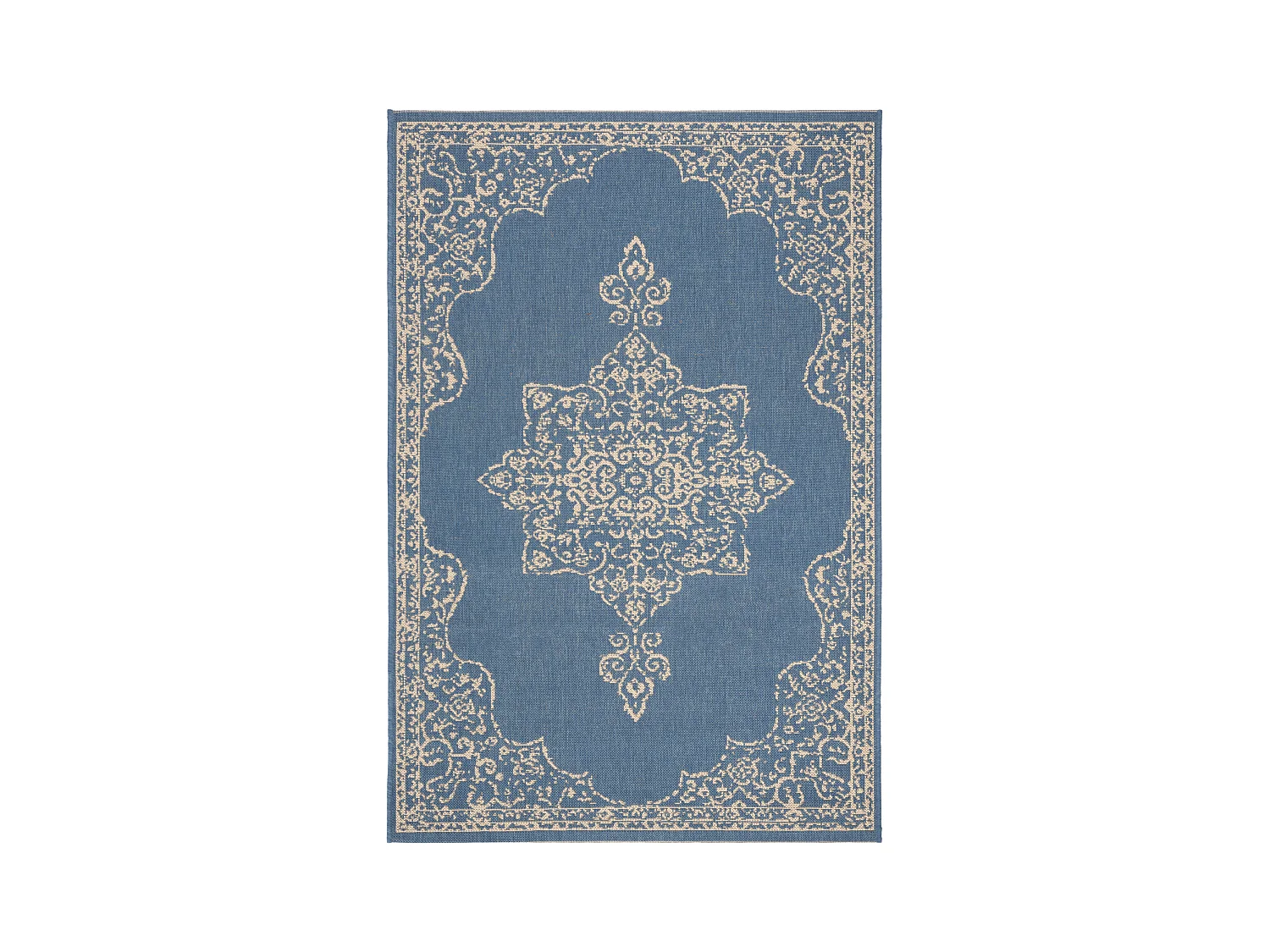 Tapis Neutre/Bleu 91 X 152 cm - Tropea