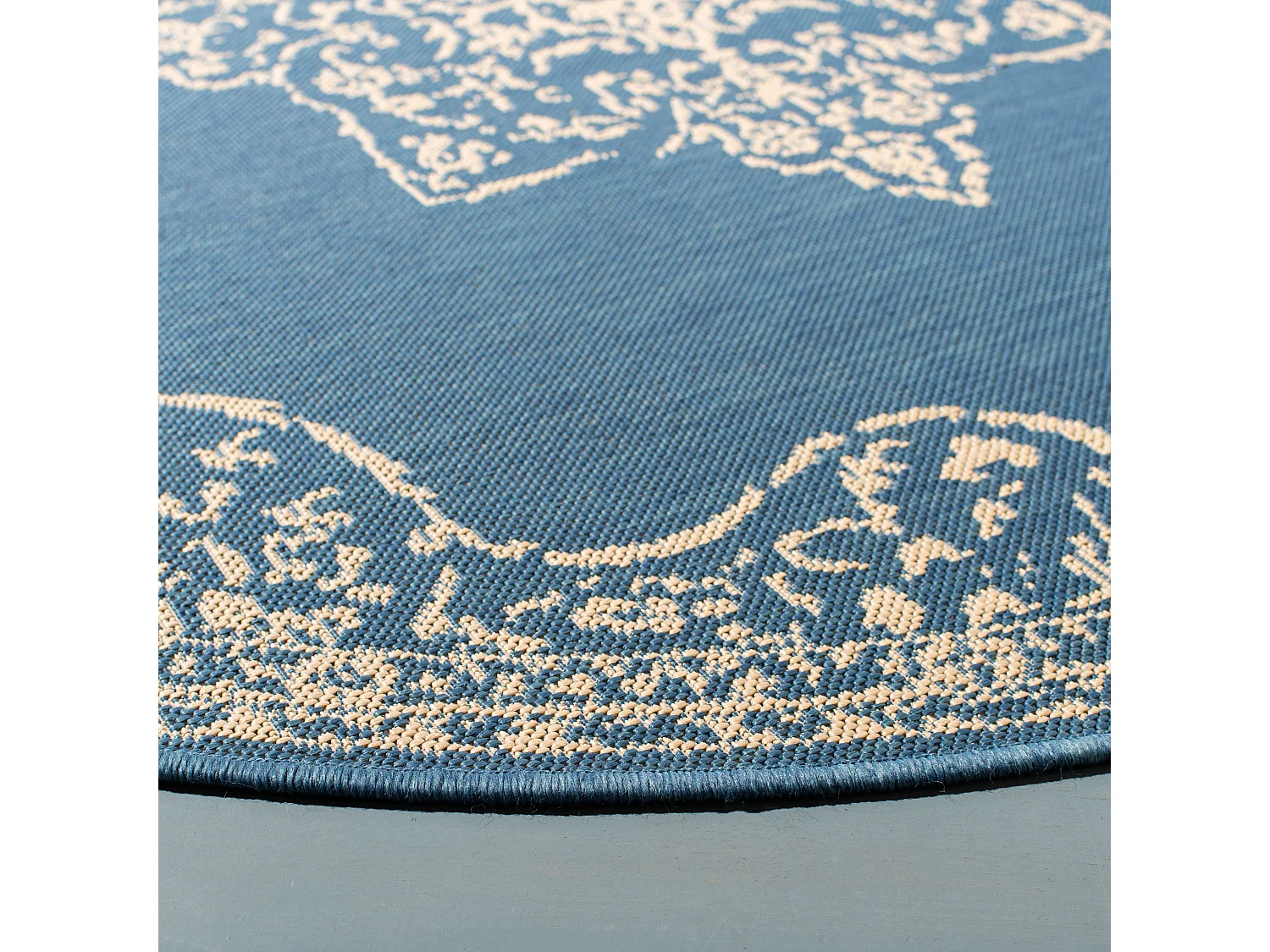 Tapis Neutre/Bleu 91 X 152 cm - Tropea