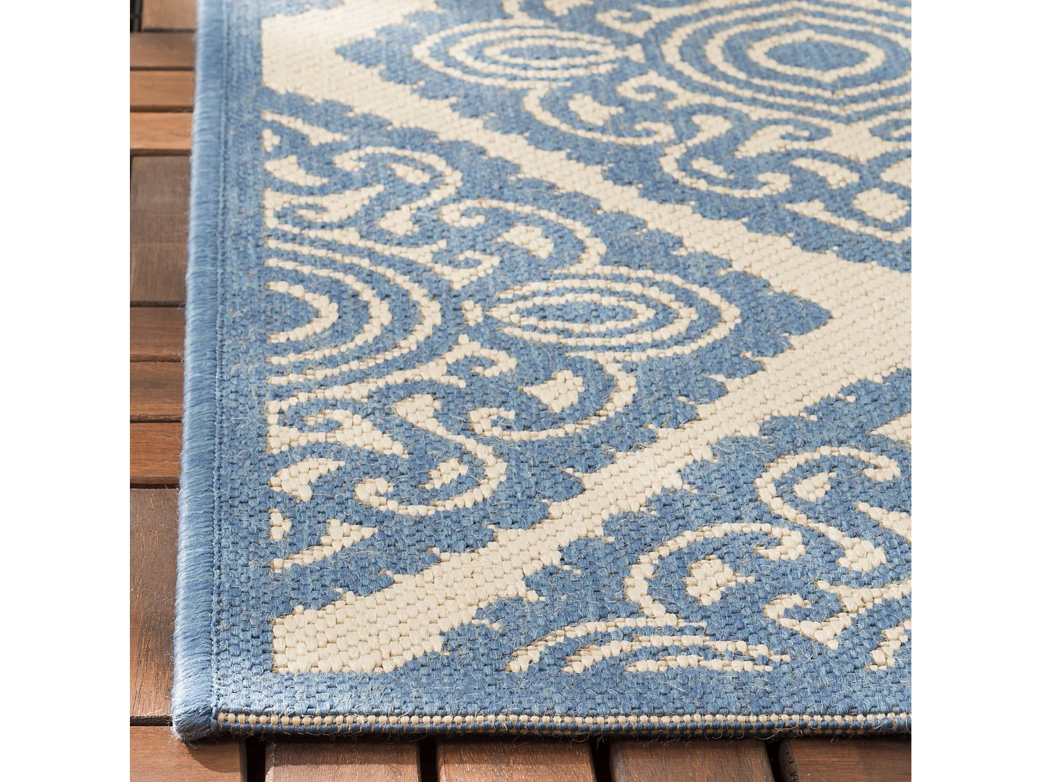 Tapis Neutre/Bleu 122 X 183 cm - Salina