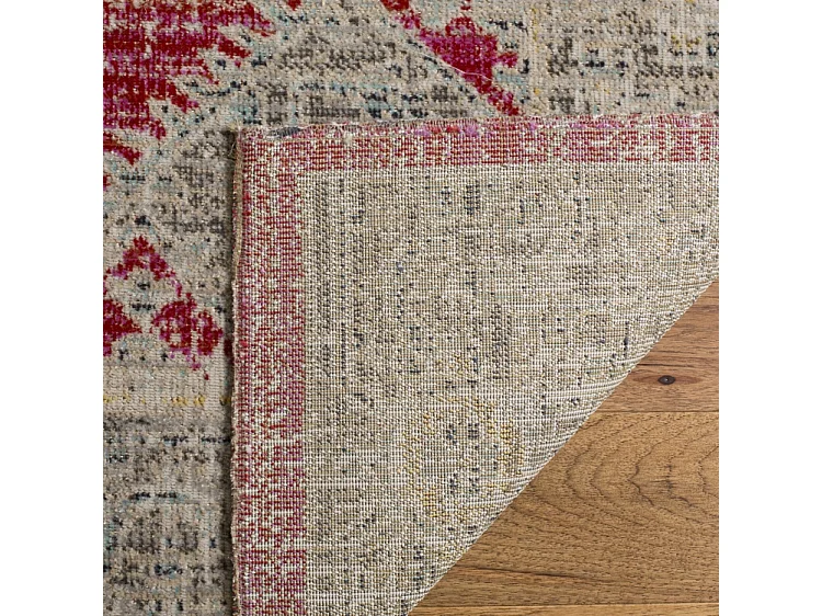 Tapis Rose/Gris 91 X 152 cm - Aleah