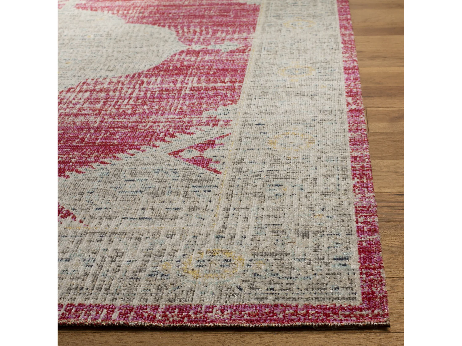 Tapis Rose/Gris 91 X 152 cm - Aleah