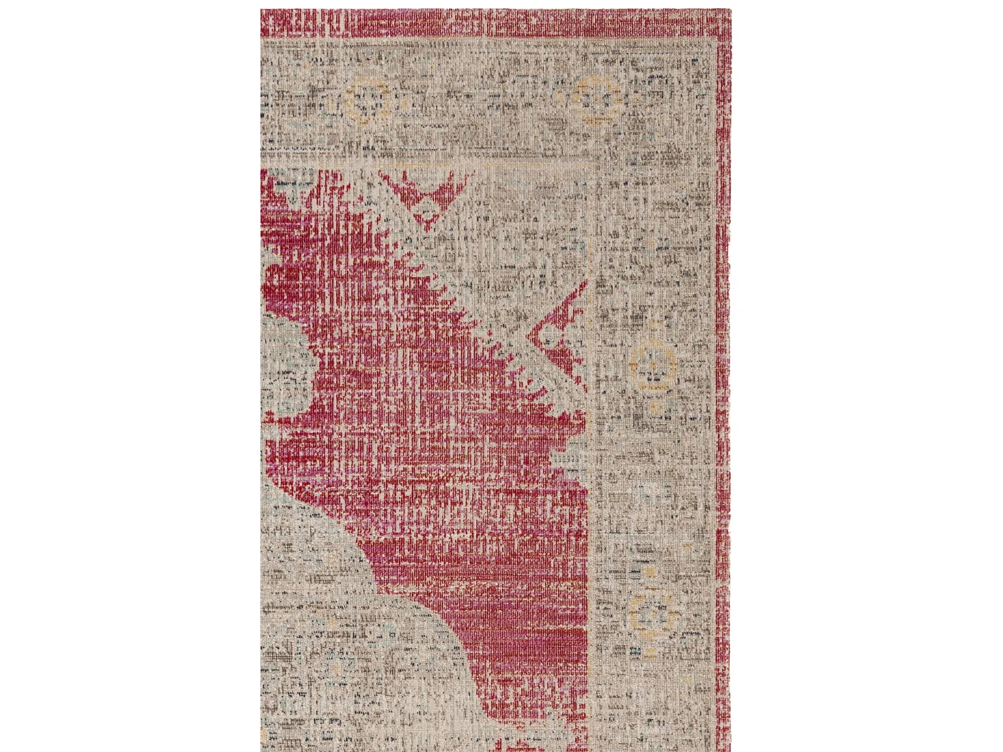 Tapis Rose/Gris 91 X 152 cm - Aleah
