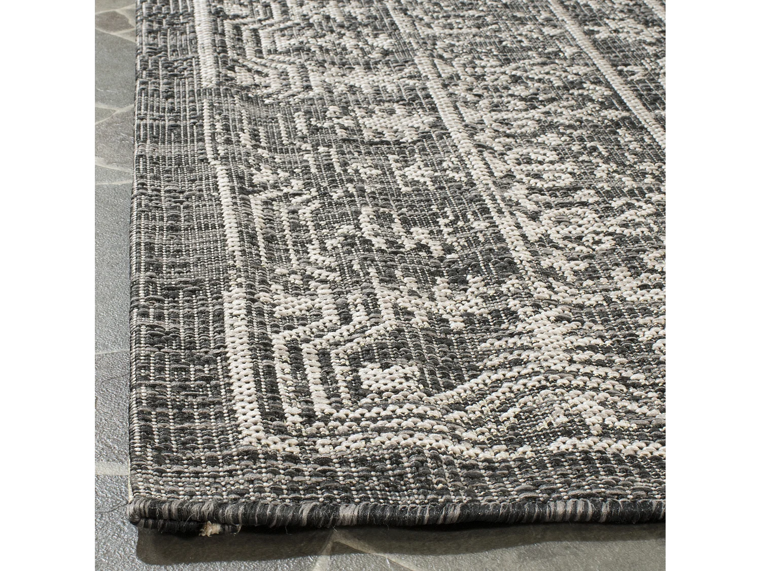 Tapis Noir/Neutre 122 X 170 cm - Marea