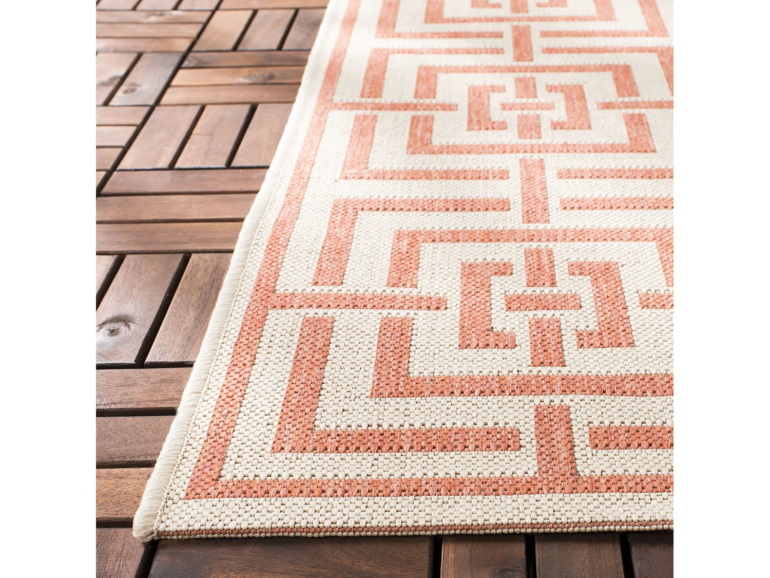 Tapis Neutre/Rouge 122 X 183 cm - Lipari