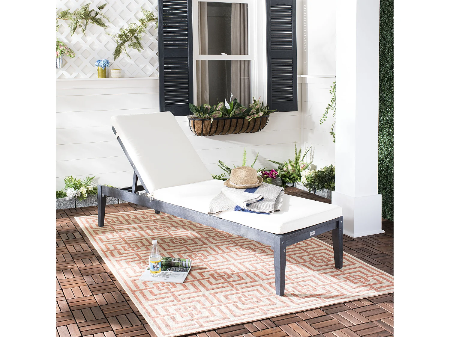 Tapis Neutre/Rouge 122 X 183 cm - Lipari