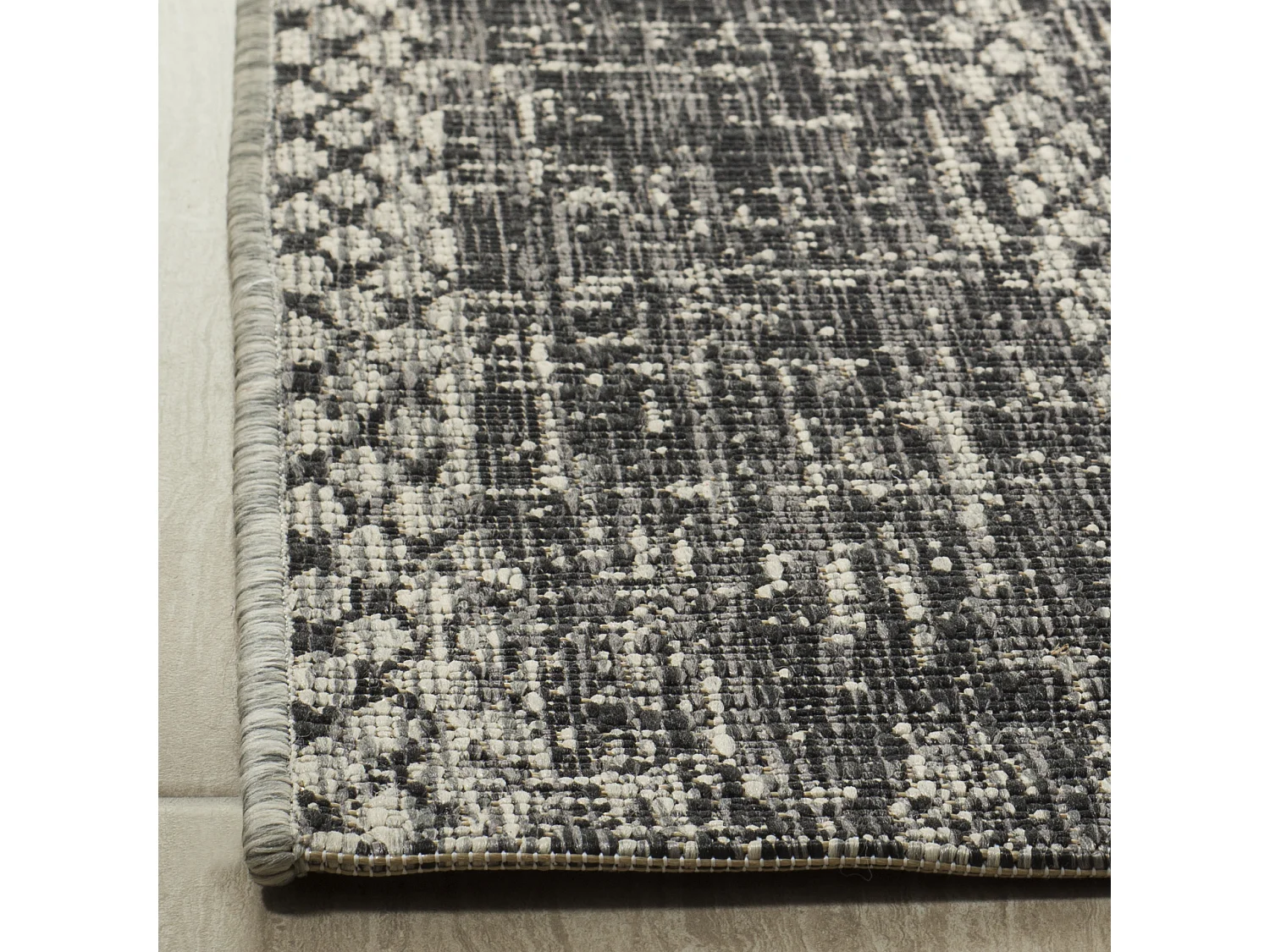 Tapis Gris/Noir 122 X 170 cm - Rafal