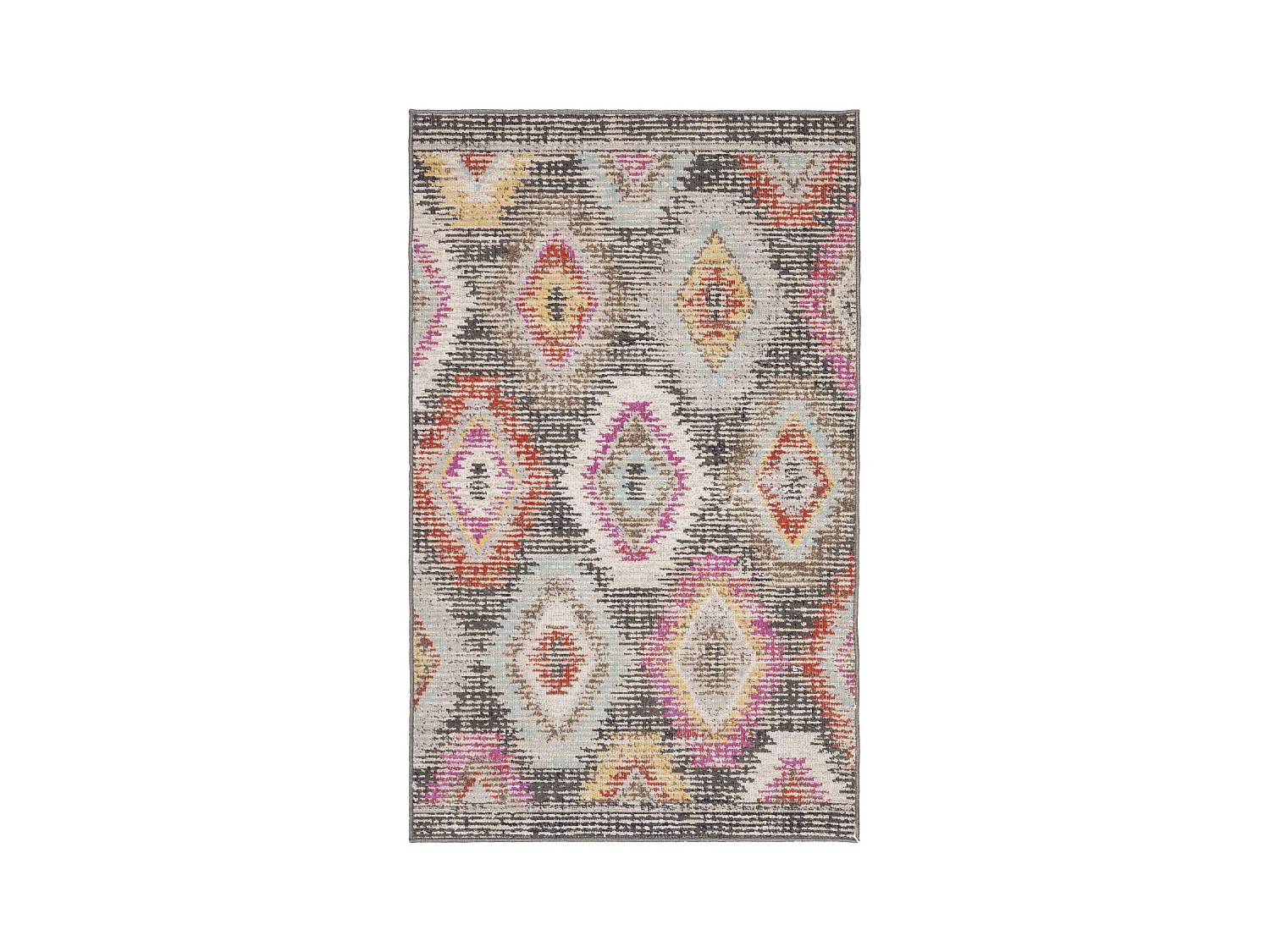 Tapis Gris/Multicolore 91 X 152 cm - Lotte
