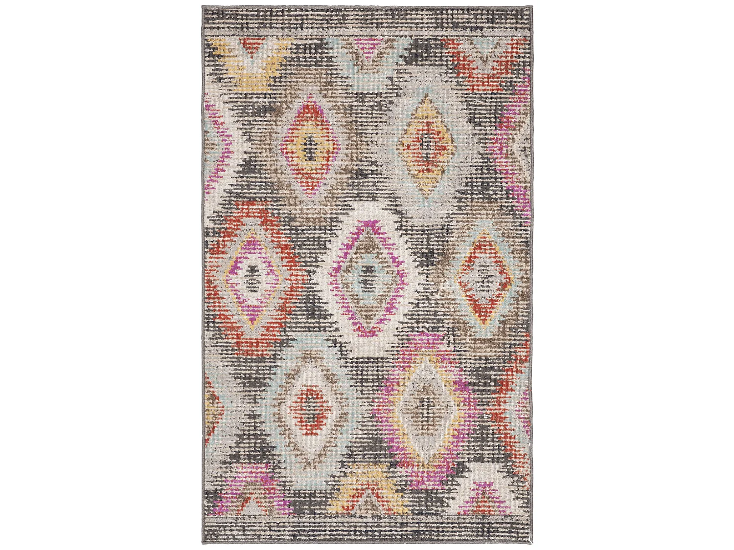 Tapis Gris/Multicolore 91 X 152 cm - Lotte
