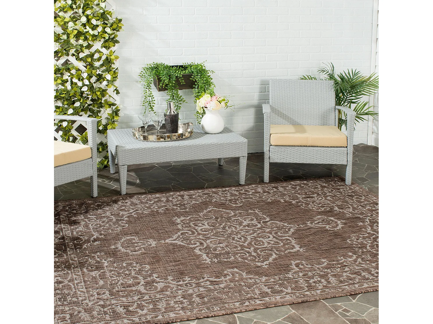 Tapis Marron/Neutre 122 X 170 cm - Mirabelle