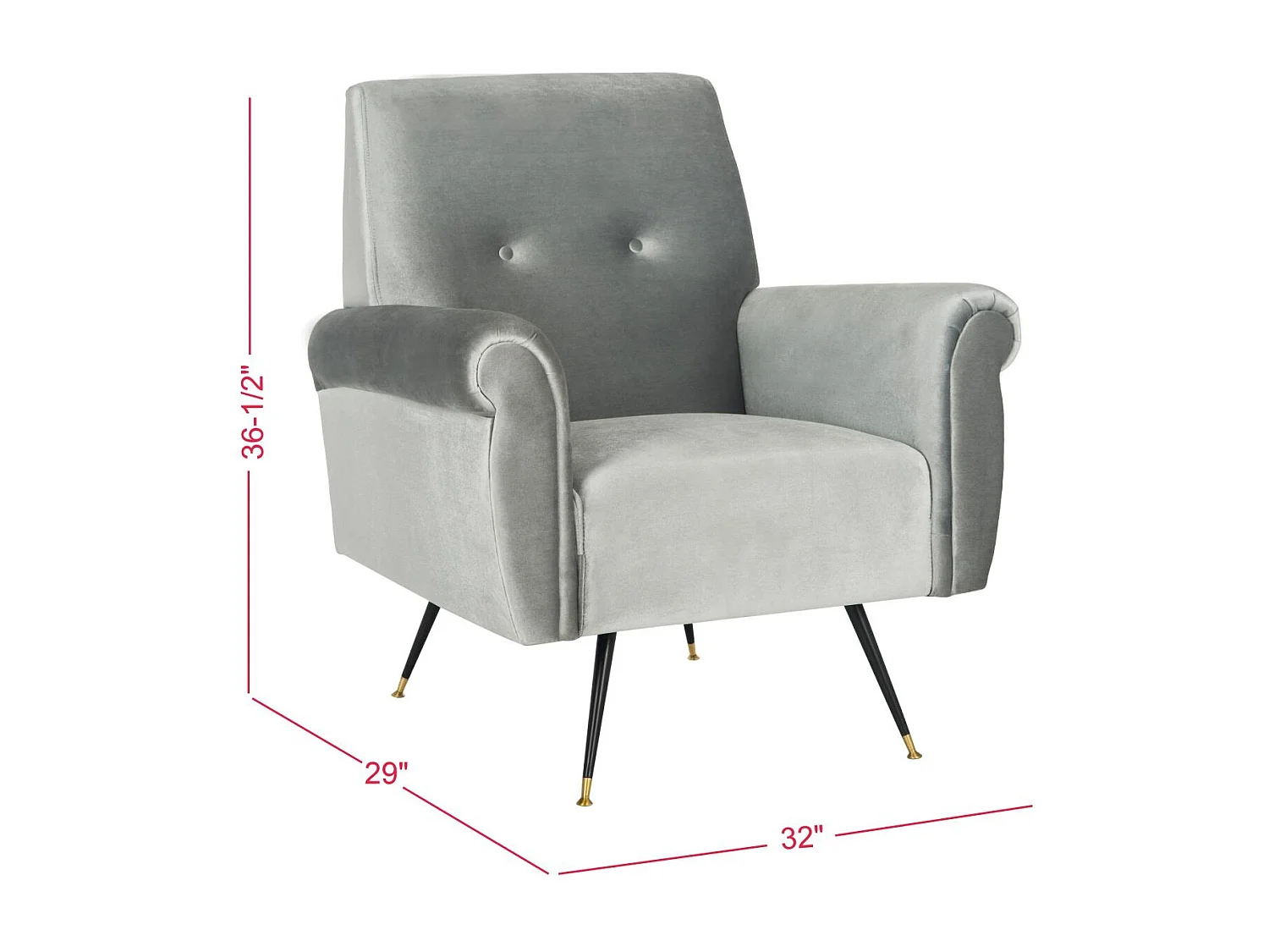 chaise Gris clair 74 X 81 X 92.71 cm - Betsey