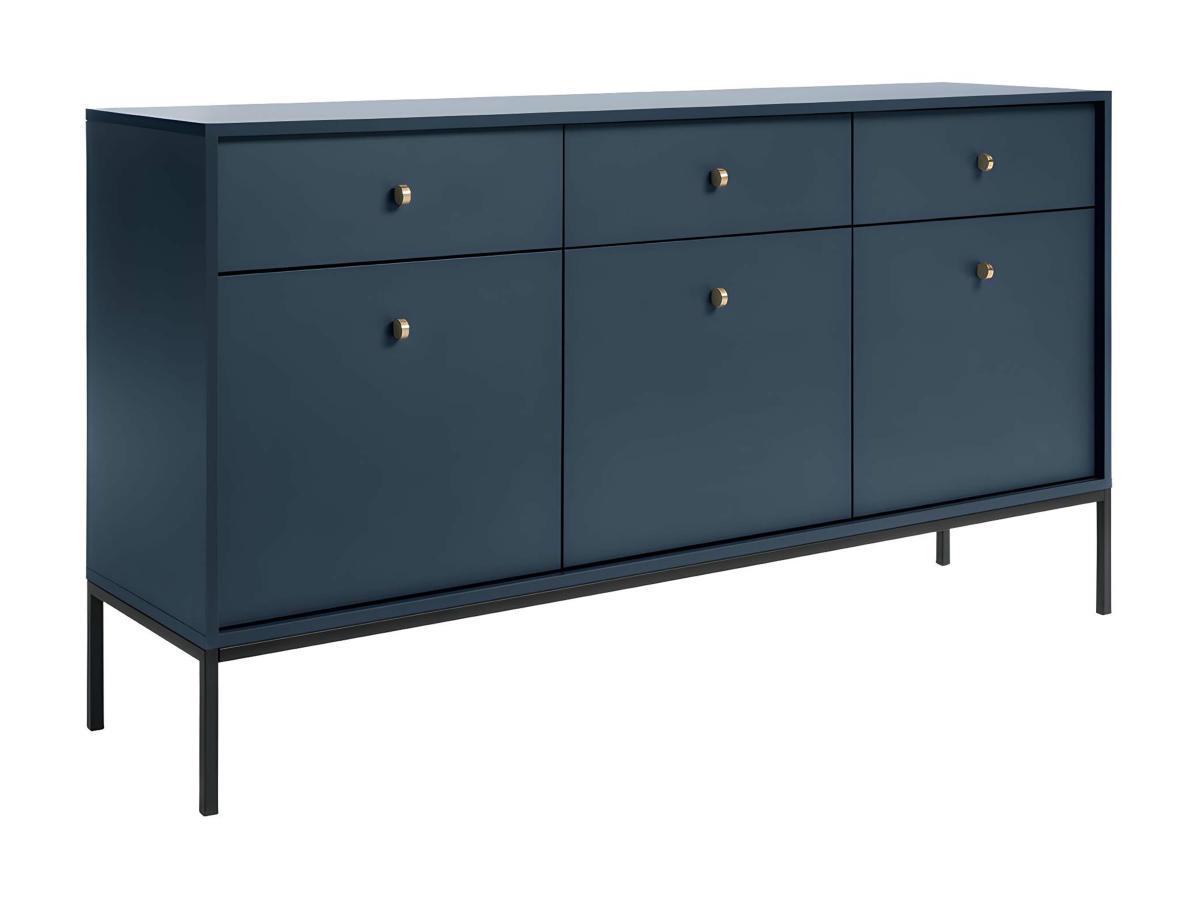 Sideboard mit 3 Türen & 3 Schubladen - Blau - BOGDAN günstig online kaufen