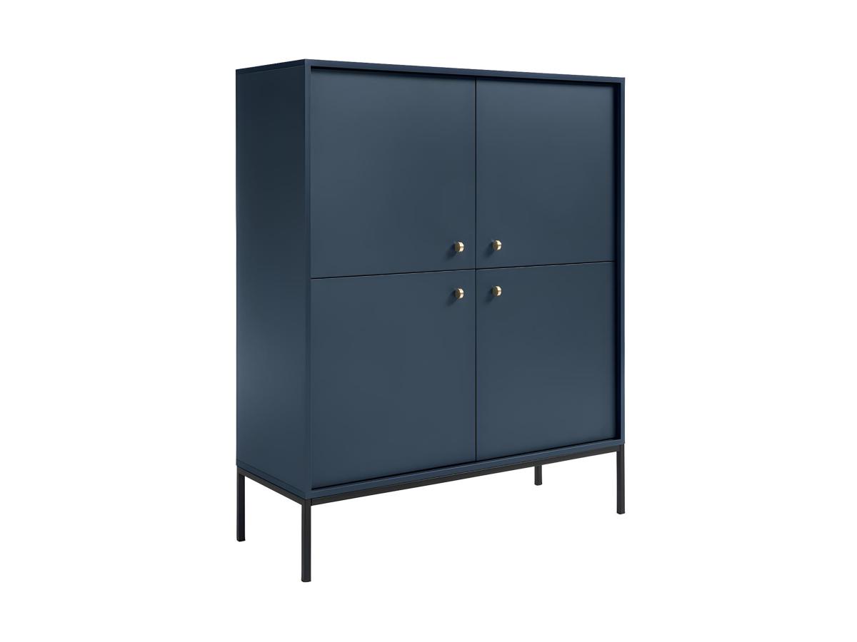 Highboard mit 4 Türen - Blau - BOGDAN günstig online kaufen