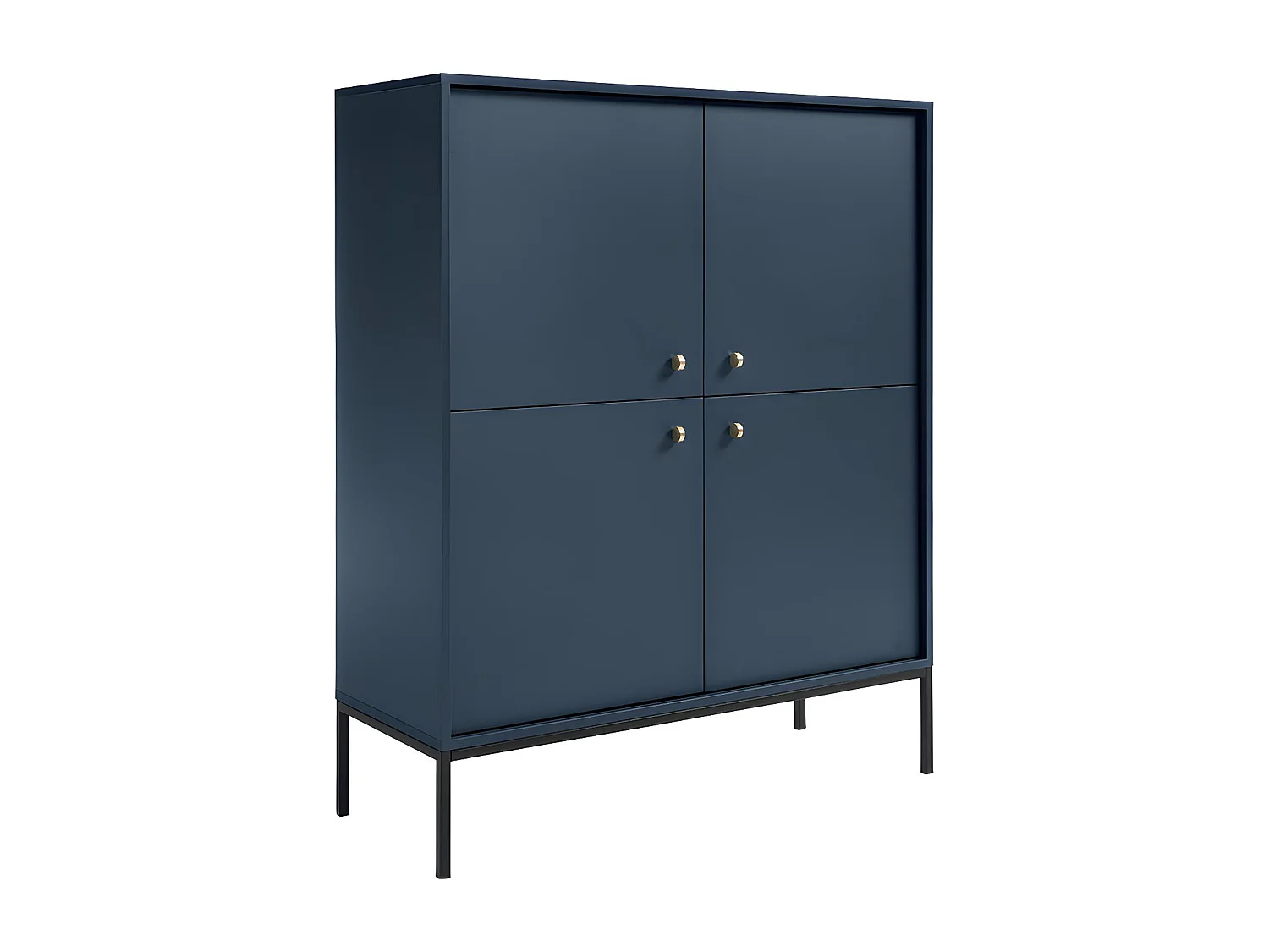 Credenza alta 4 ante Blu - BOGDAN