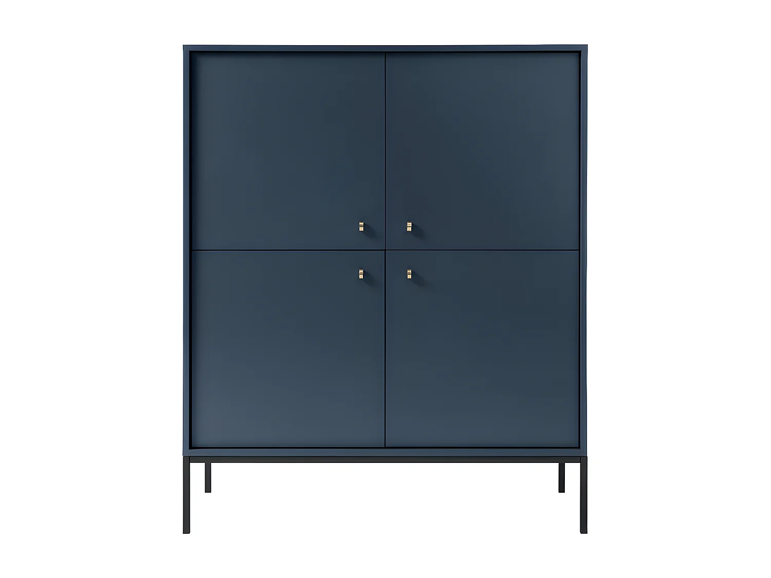 Credenza alta 4 ante Blu - BOGDAN