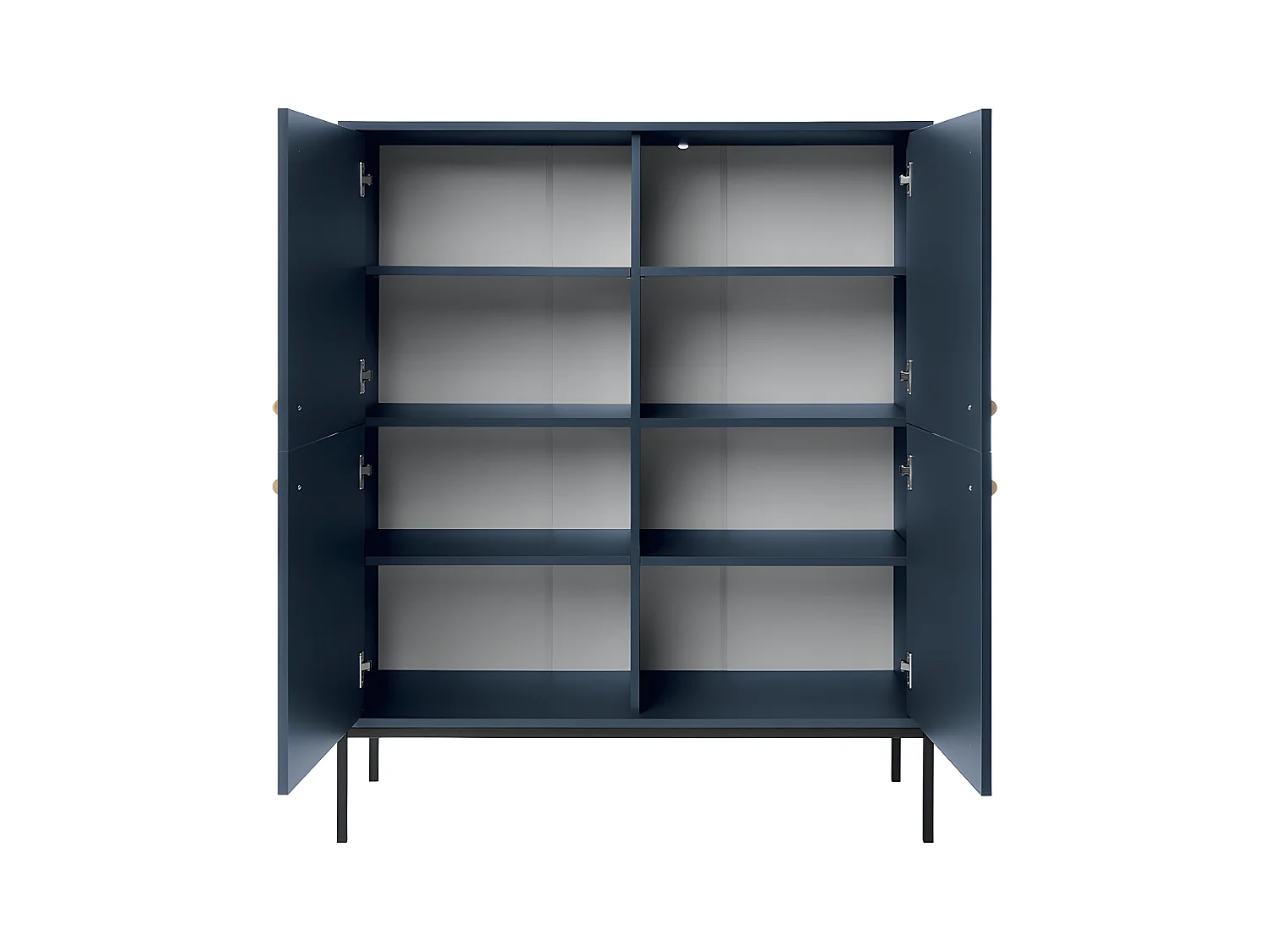 Buffet haut - 4 portes -  Bleu - BOGDAN