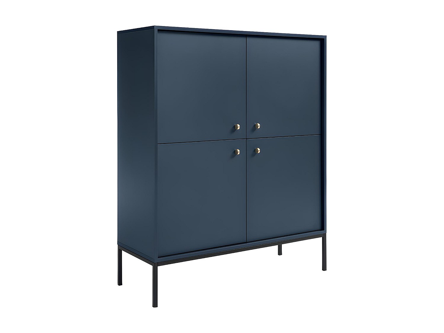 Highboard mit 4 Türen - Blau - BOGDAN günstig online kaufen