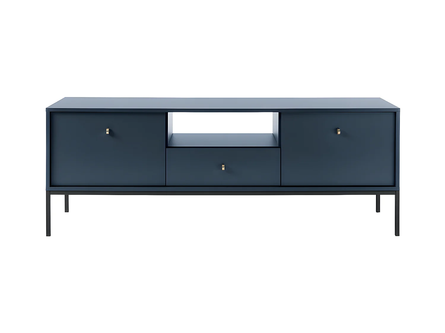 TV-meubel BOGDAN - 2 deuren, 1 lade en 1 nis - Blauw