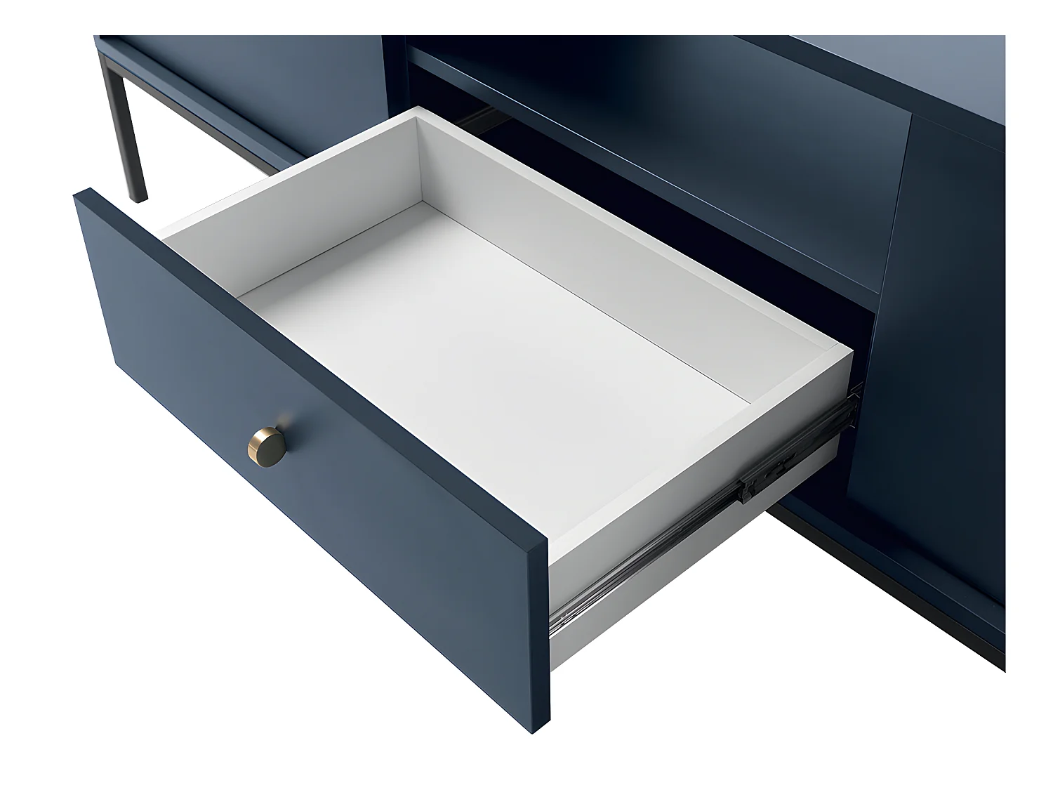 TV-meubel BOGDAN - 2 deuren, 1 lade en 1 nis - Blauw