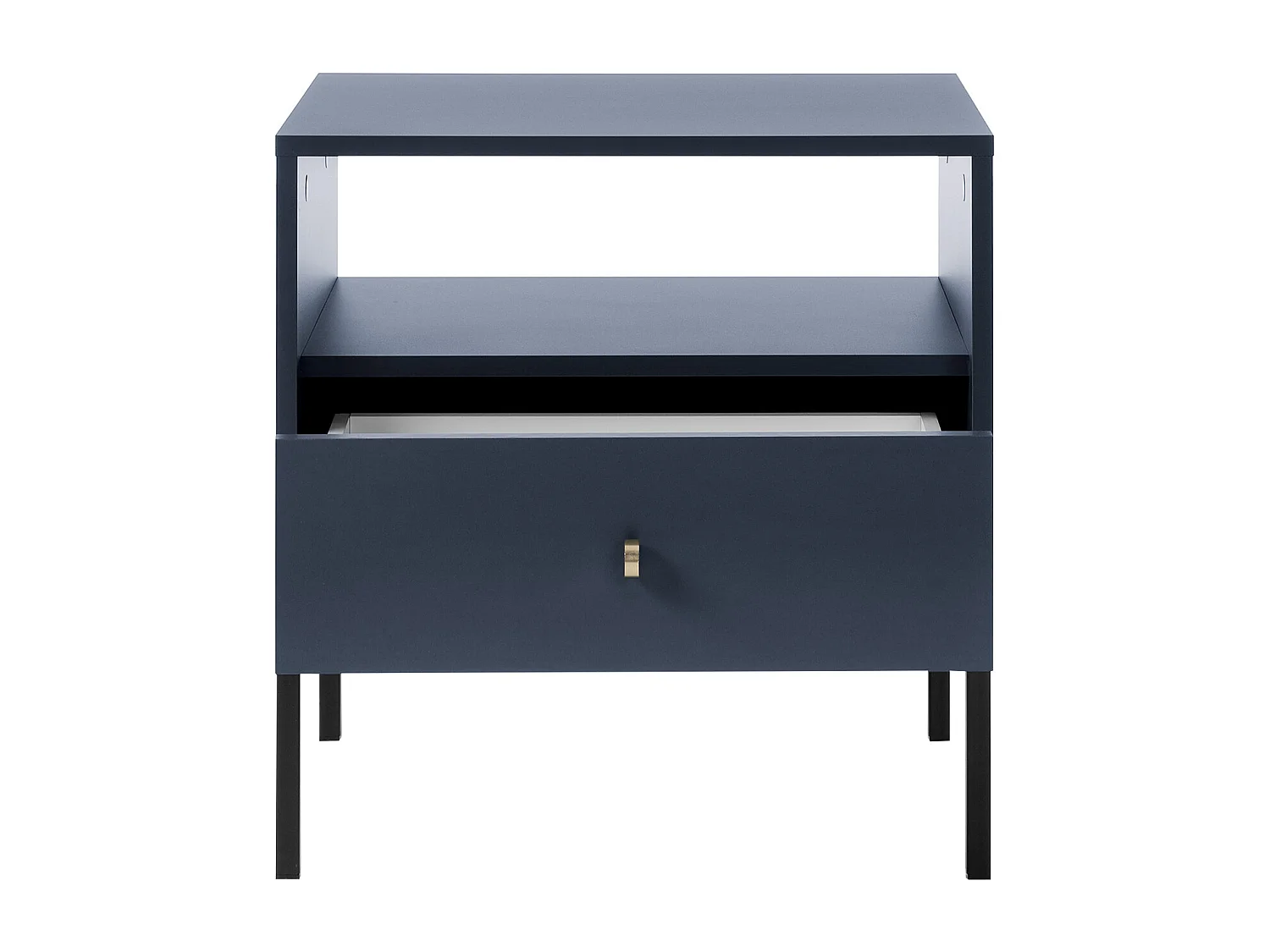 Comodino 1 cassetto e 1 nicchia Blu - BOGDAN