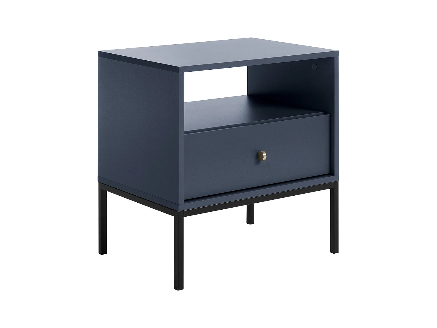 Nachttisch mit 1 Schublade & 1 Ablage - Blau - BOGDAN