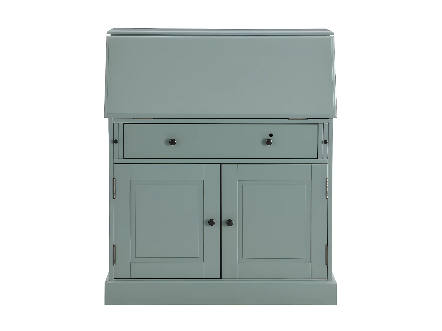 Secrétaire en pin et MDF - Coloris : Vert amande - CLEORE