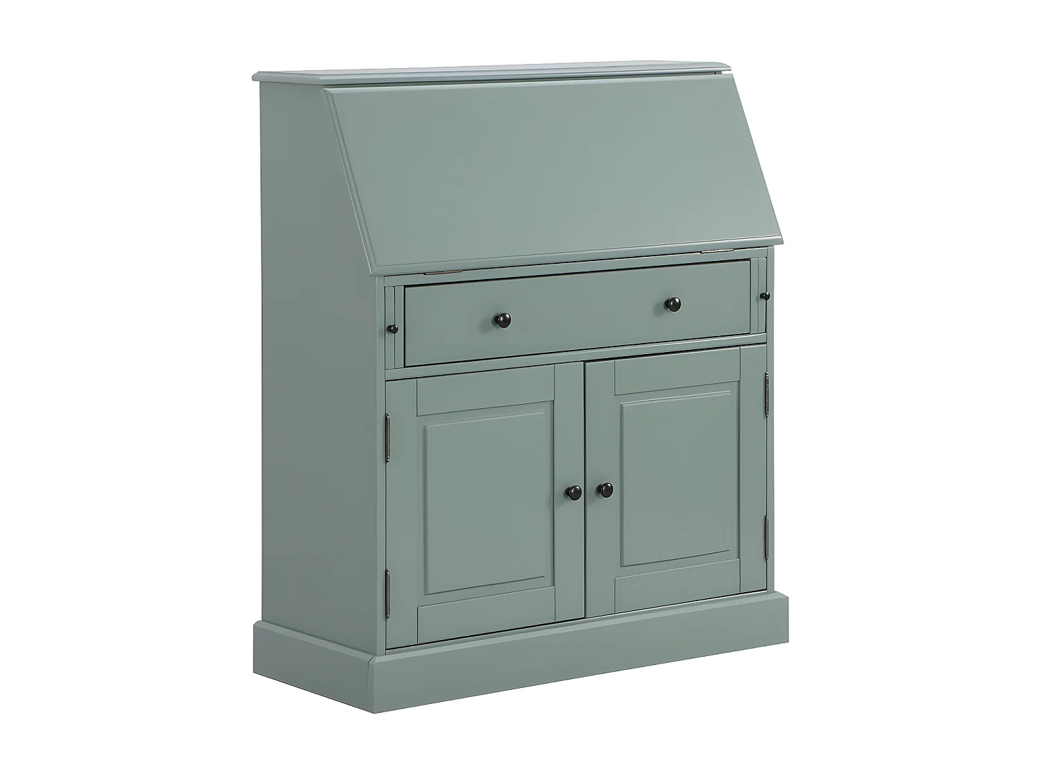 Secrétaire en pin et MDF - Coloris : Vert amande - CLEORE