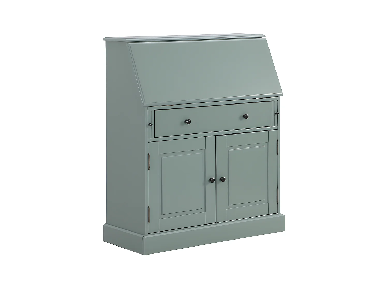 Secrétaire en pin et MDF - Coloris : Vert amande - CLEORE