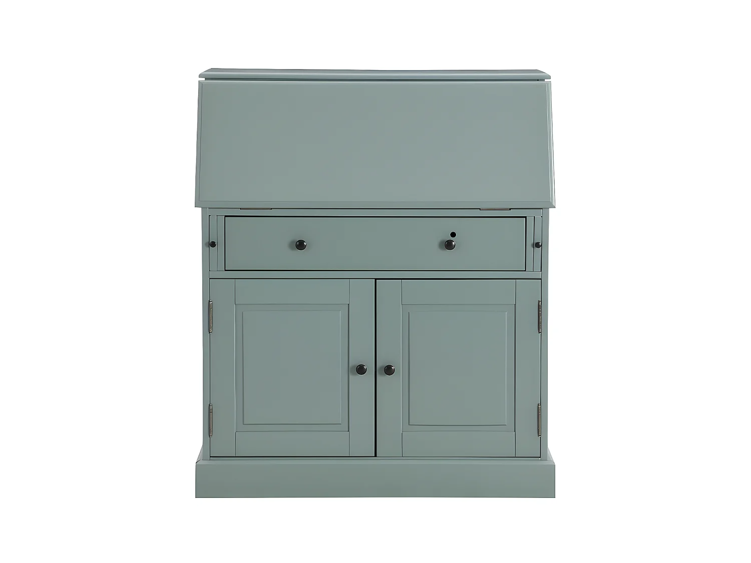 Secrétaire en pin et MDF - Coloris : Vert amande - CLEORE