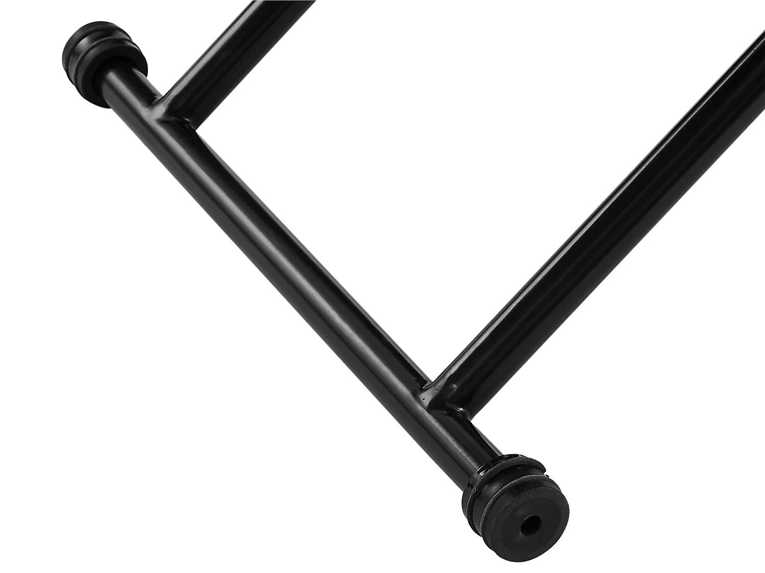 Mesa extensível e levadiça 2 em 1 MDF e aço natural e preto - MORIALA