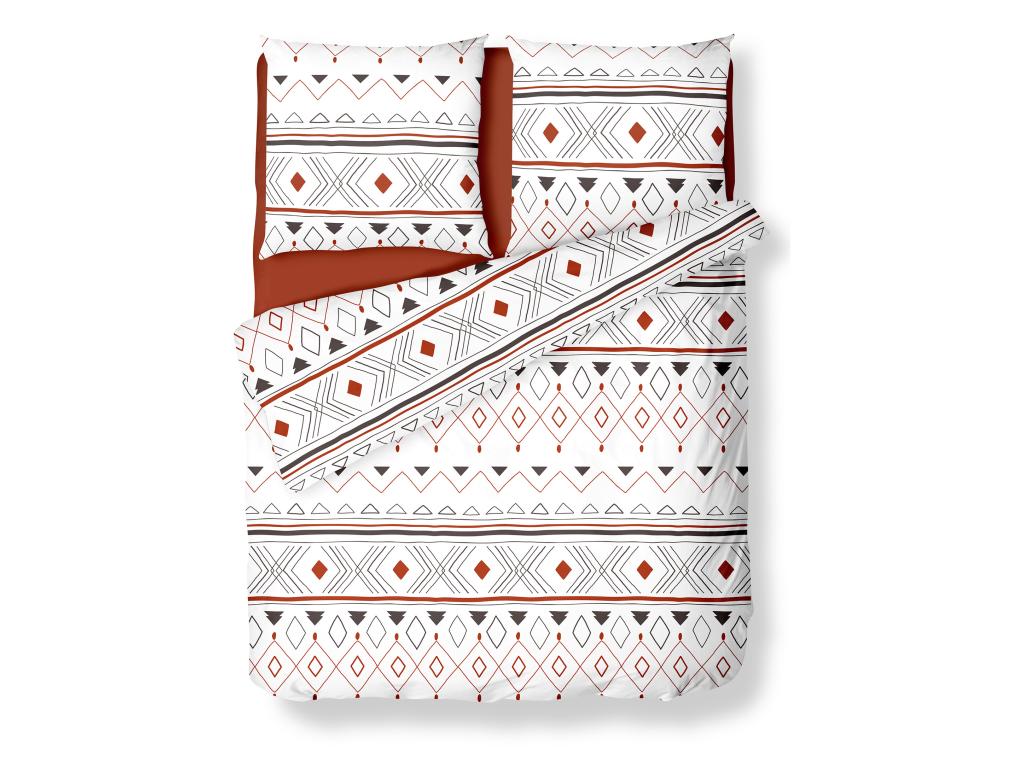 Bettwäsche 240 x 260 cm + 2 Kissenbezüge 63 x 63 cm - Baumwolle - Mehrfarbi günstig online kaufen