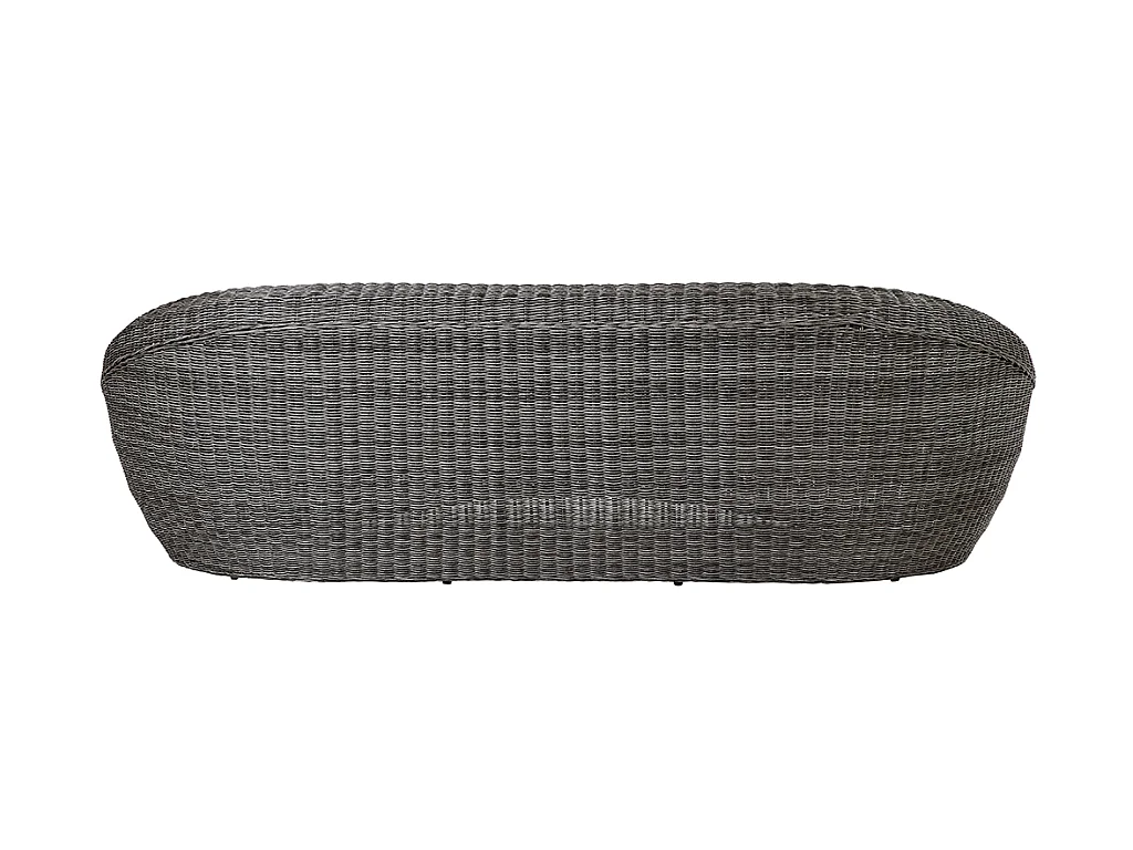 Salon de jardin en résine tressée gris : canapé, 2 fauteuils et table basse - WHITEHEAVEN de MYLIA