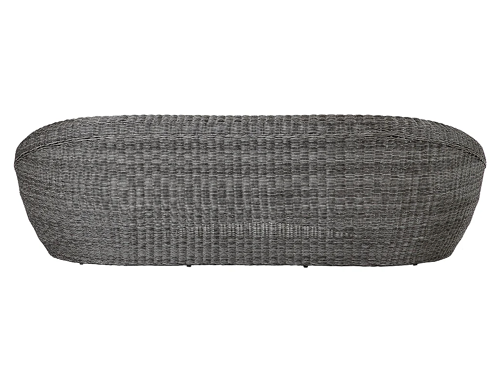 Salon de jardin en résine tressée gris : canapé, 2 fauteuils et table basse - WHITEHEAVEN de MYLIA