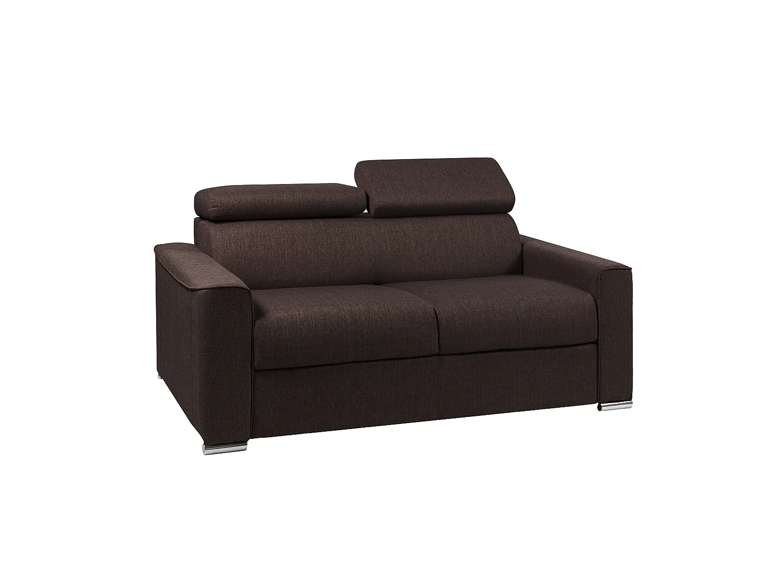 Schlafsofa 2-Sitzer - Liegefläche: 120 cm - Matratzenhöhe: 22 cm mit Memory Schaum - Stoff - Grau - VIZIR