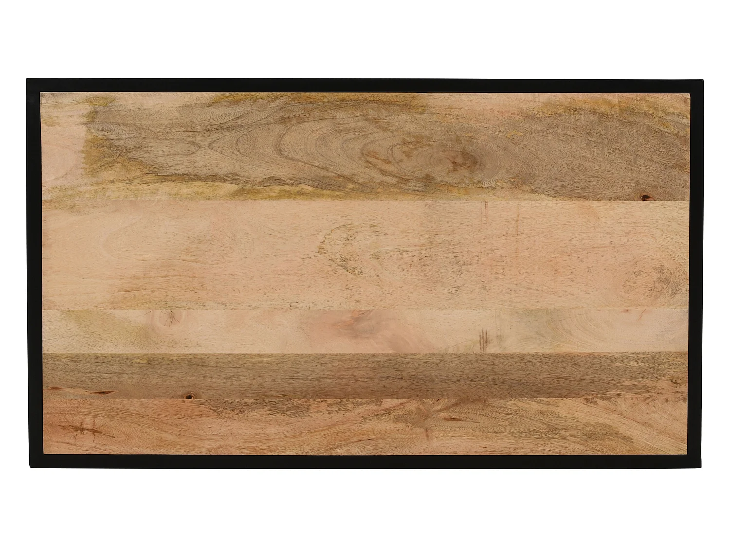 Meuble sous vasque en métal noir et bois de manguier - 95 cm - ERIDANI