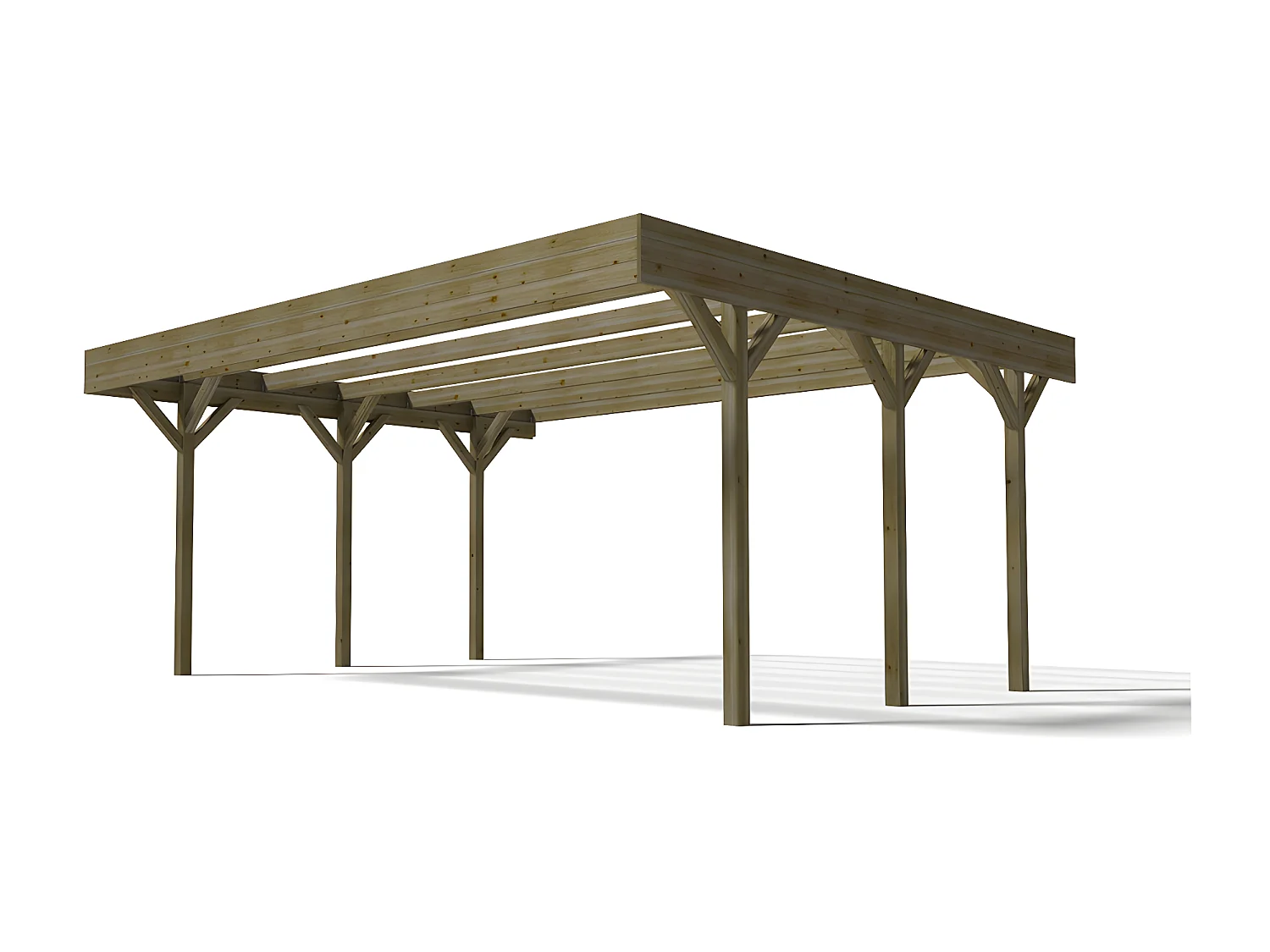 Carport selbsttragend - Holz - 30 m² - ARIANE