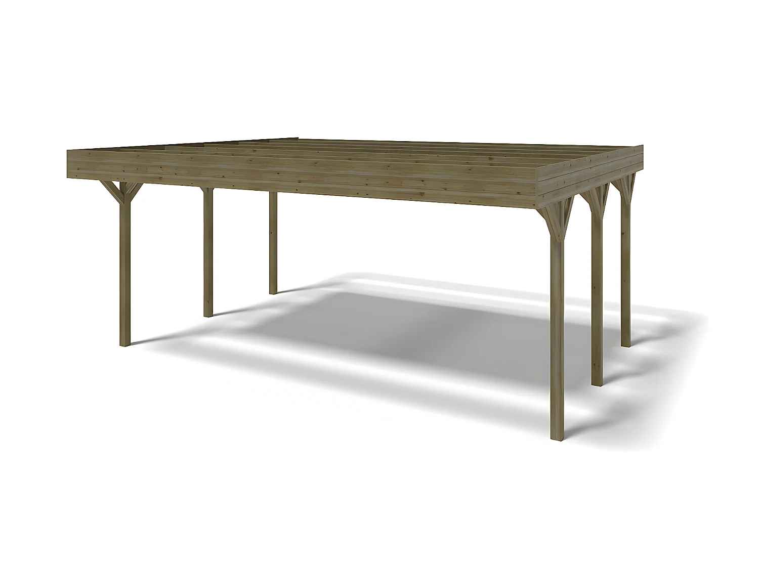 Carport selbsttragend - Holz - 30 m² - ARIANE