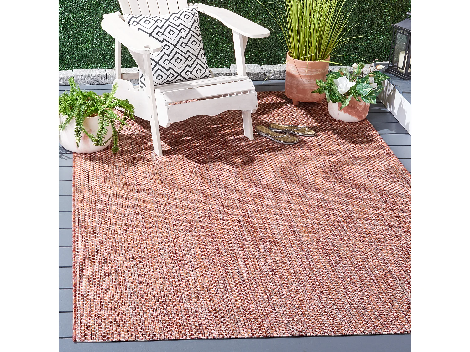 Tapis Rouge/Neutre 160 X 231 cm - Daphne