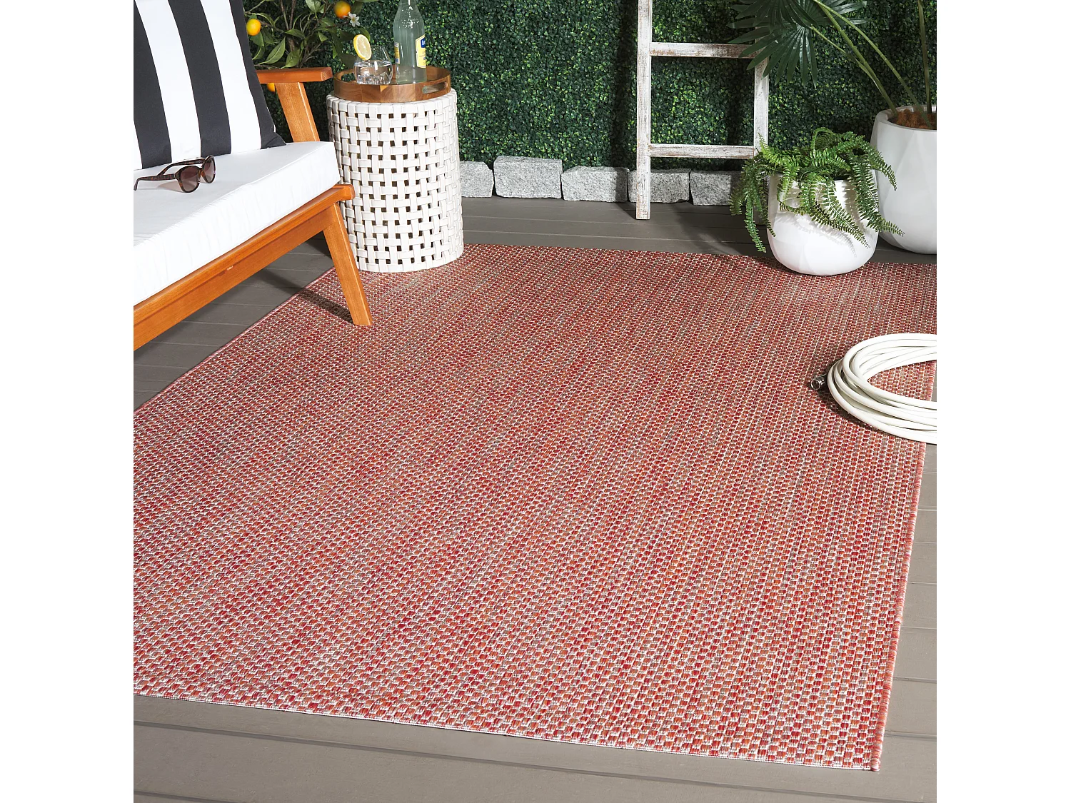 Tapis Rouge/Neutre 160 X 231 cm - Daphne