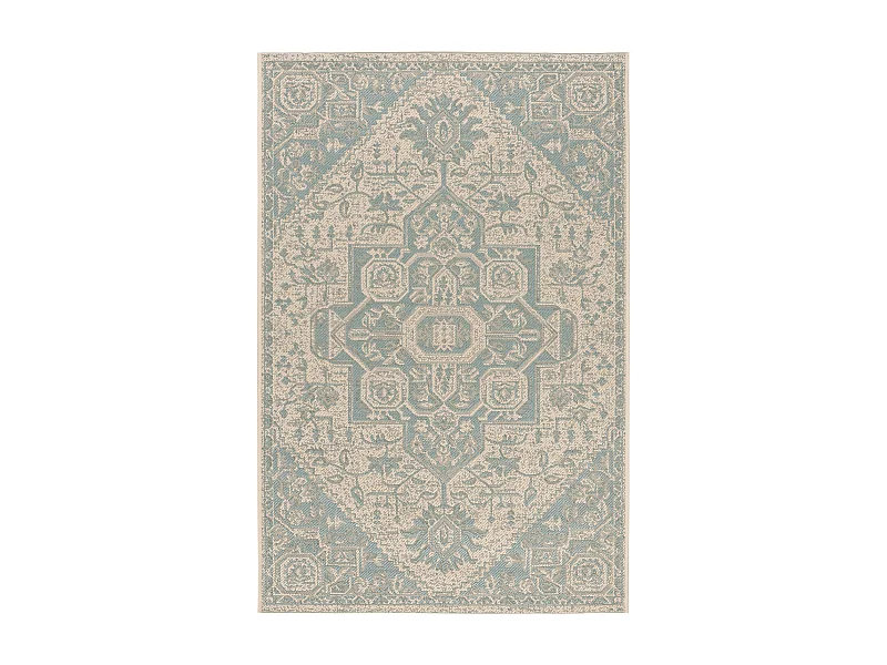 Tapis Bleu/Neutre 79 X 152 cm - Elba